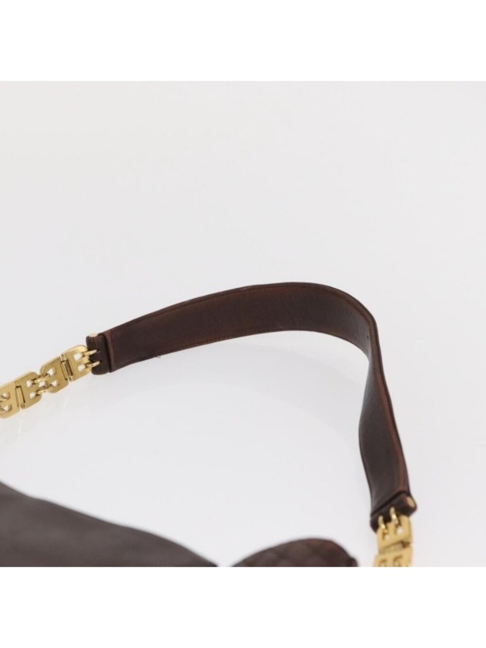 Authentic BALLY Shoulder Bag Leather Brown Gold - Picture 15 of 16